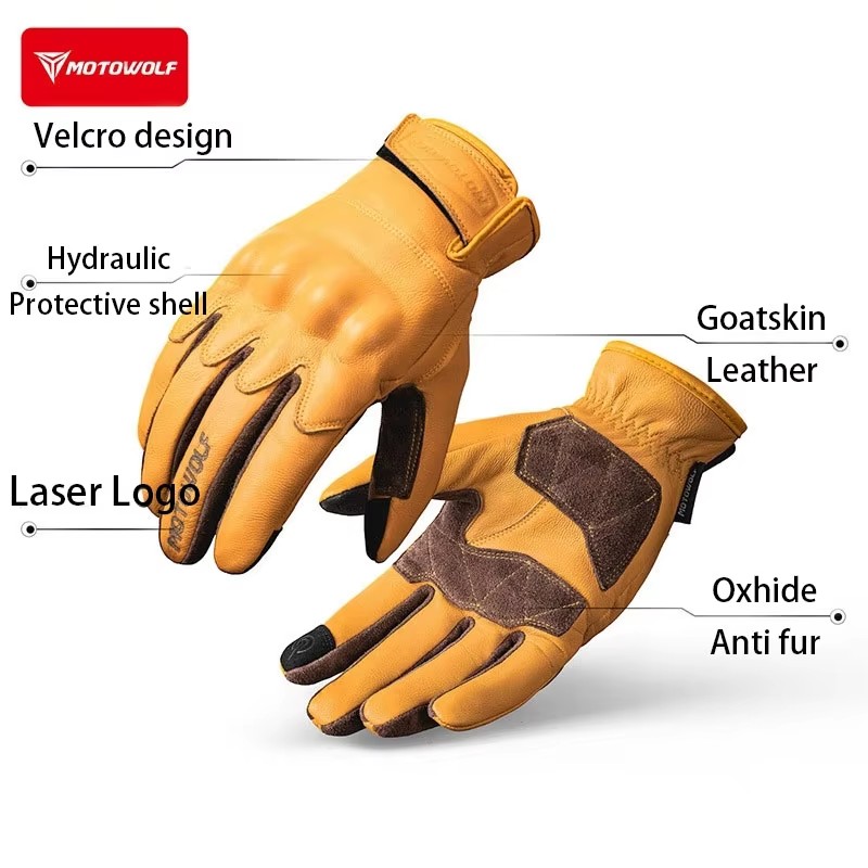 Guanti da Moto in Pelle Stile  - Motorcycle Glove Knuckle recensione e prezzo